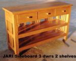 Jari Side Board 2 shelves 3 dwr 